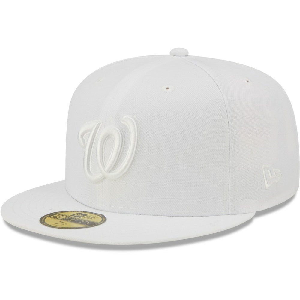 Washington Nationals White on White 59FIFTY Fitted Hat | New Era