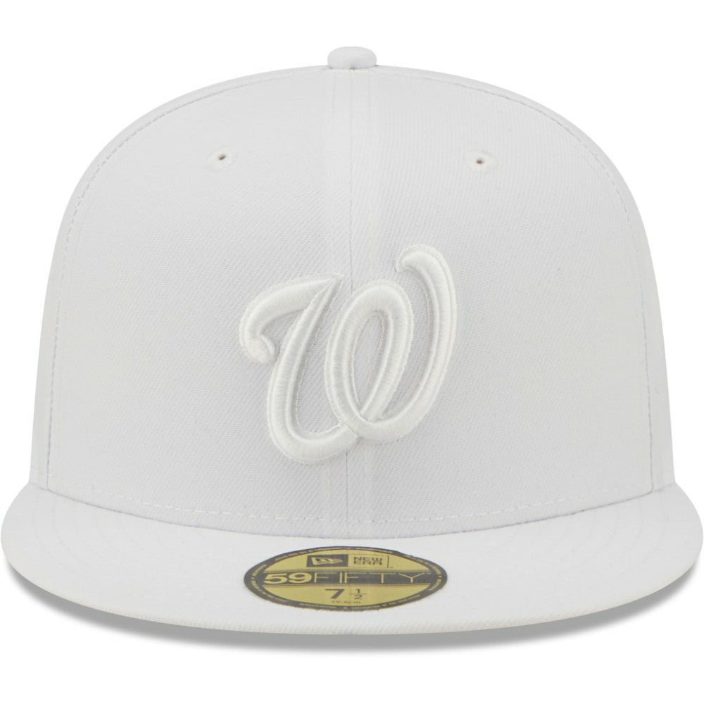 Washington Nationals White on White 59FIFTY Fitted Hat | New Era