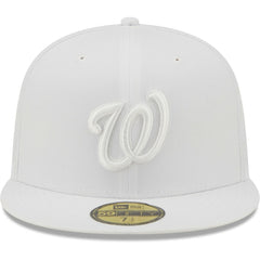 Washington Nationals White on White 59FIFTY Fitted Hat | New Era