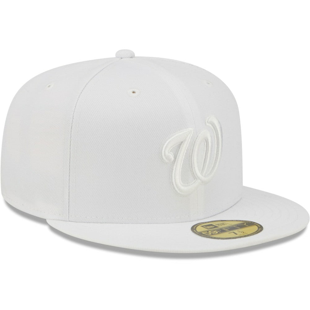 Washington Nationals White on White 59FIFTY Fitted Hat | New Era
