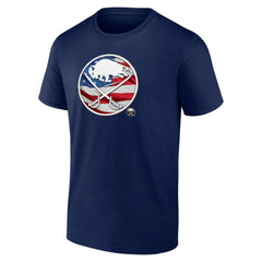 Buffalo Sabres Banner Wave Logo T-Shirt Navy
