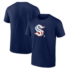 Seattle Kraken Banner Wave T-Shirt Deep Sea Blue