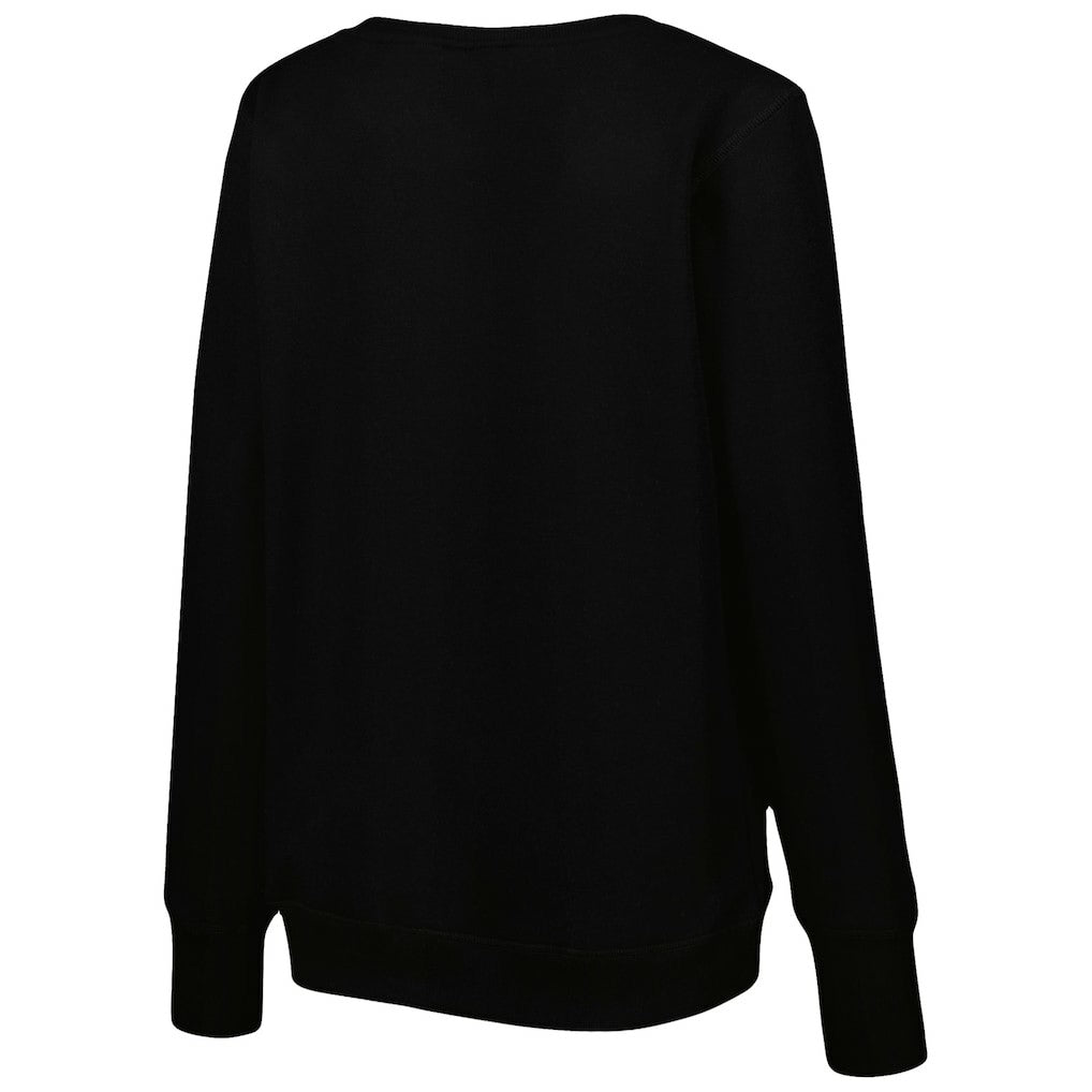 Washington Commanders Cuce Women's Sequin Logo V-Neck Pullover Sweatshirt - Black outlet
