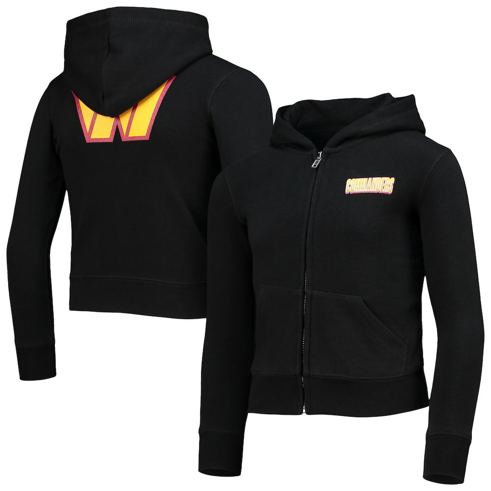 Washington Commanders New Era Girls Youth Full-Zip Hoodie - Black online