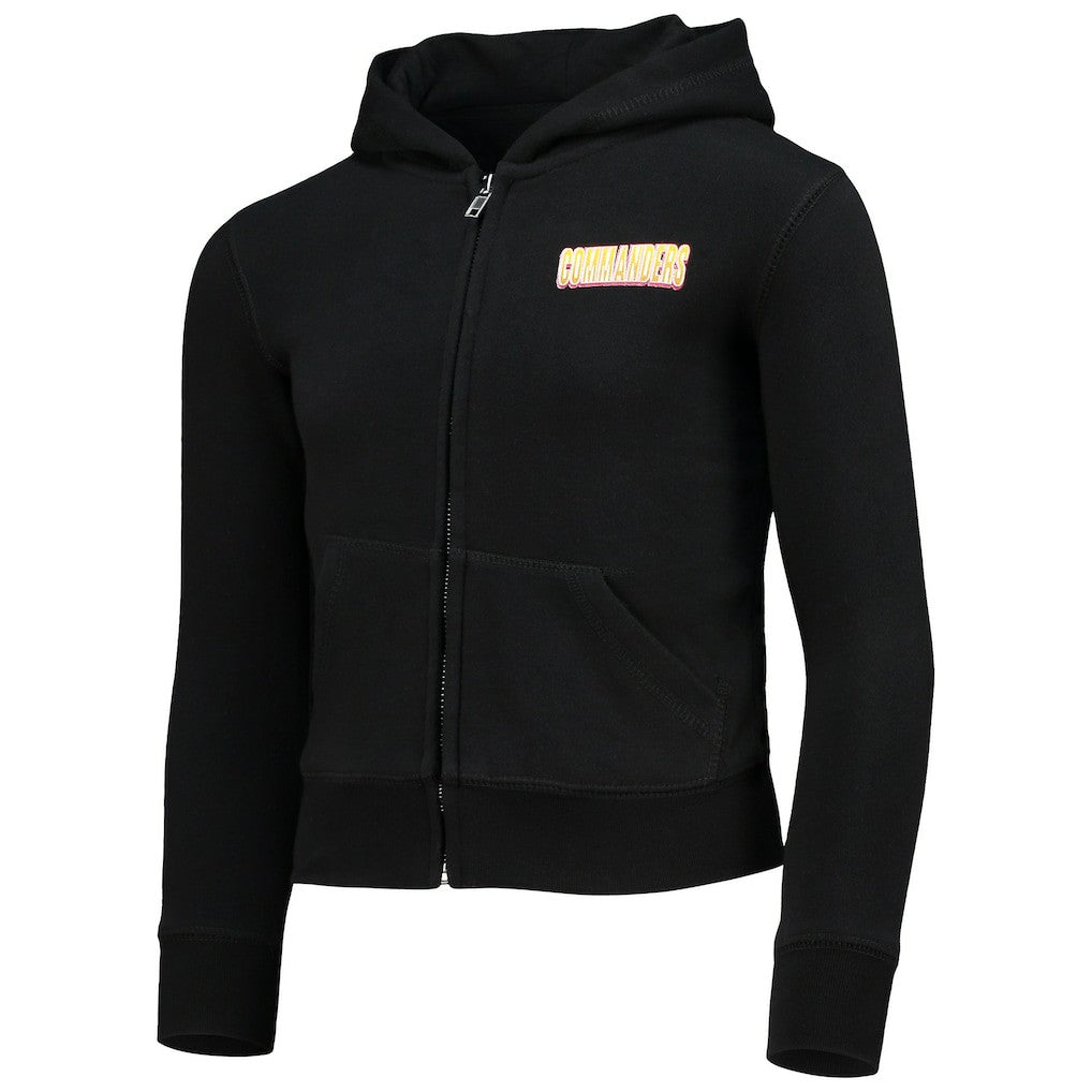 Washington Commanders New Era Girls Youth Full-Zip Hoodie - Black online