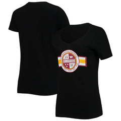 Washington Commanders New Era Women's V-Neck T-Shirt - Black on sale