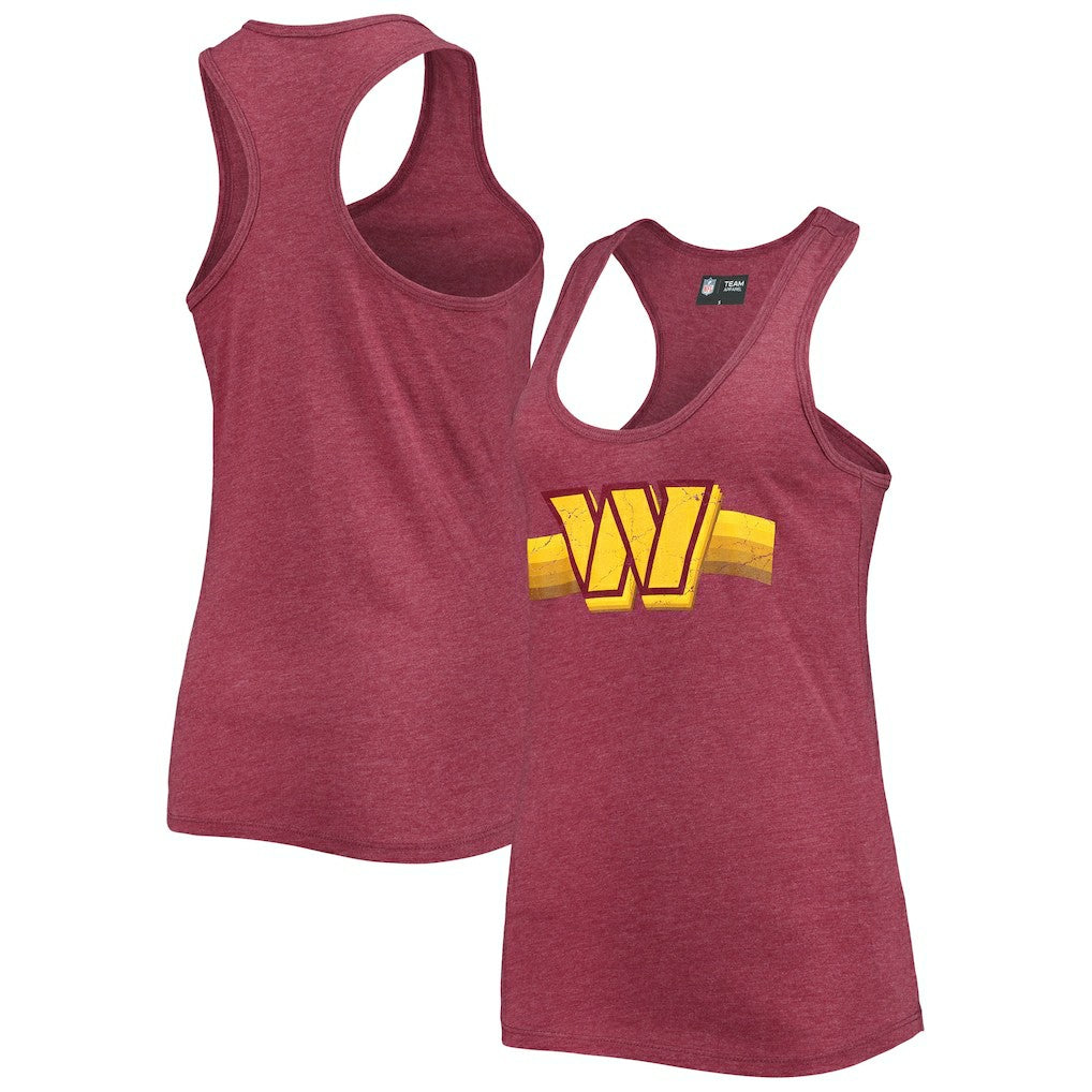 Washington Commanders New Era Women's Scoop Neck Racerback Tank Top - Burgundy cheap