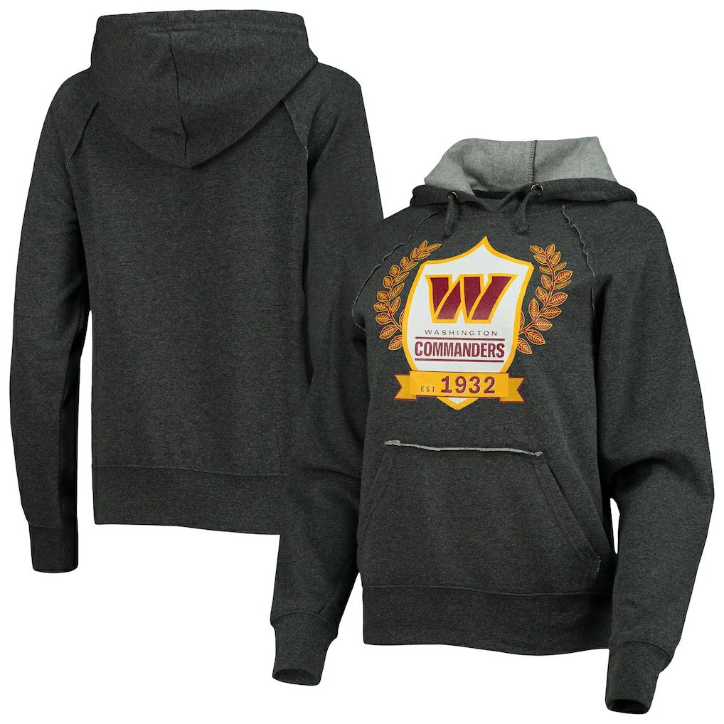 Washington Commanders New Era Women's Raglan Pullover Hoodie - Heathered Charcoal cheap