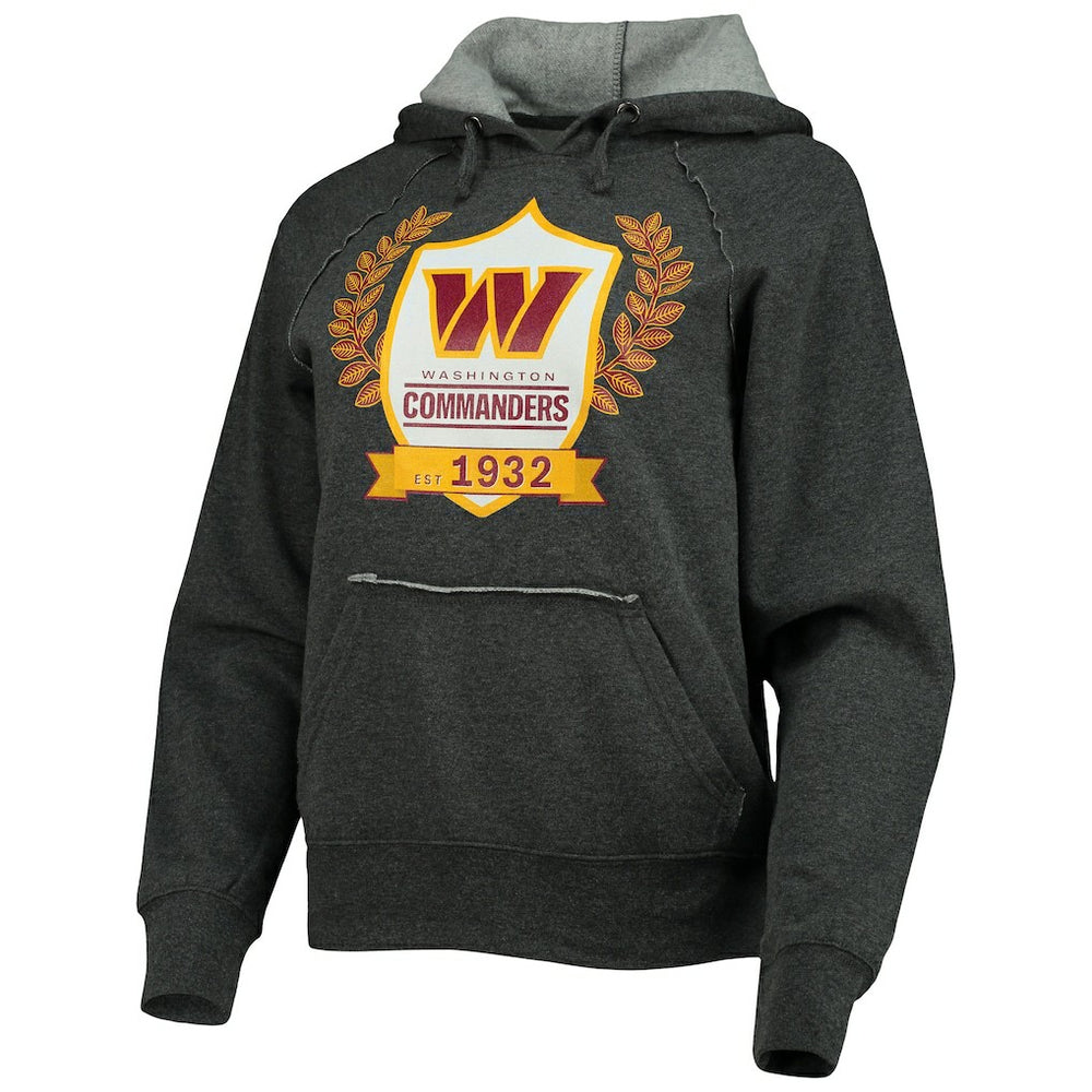 Washington Commanders New Era Women's Raglan Pullover Hoodie - Heathered Charcoal cheap