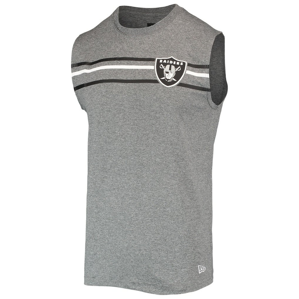 Las Vegas Raiders New Era Brushed Sleeveless Tank Top - Heathered Gray cheap
