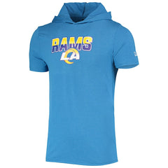 Los Angeles Rams New Era Team Brushed Hoodie T-Shirt - Heathered Blue outlet
