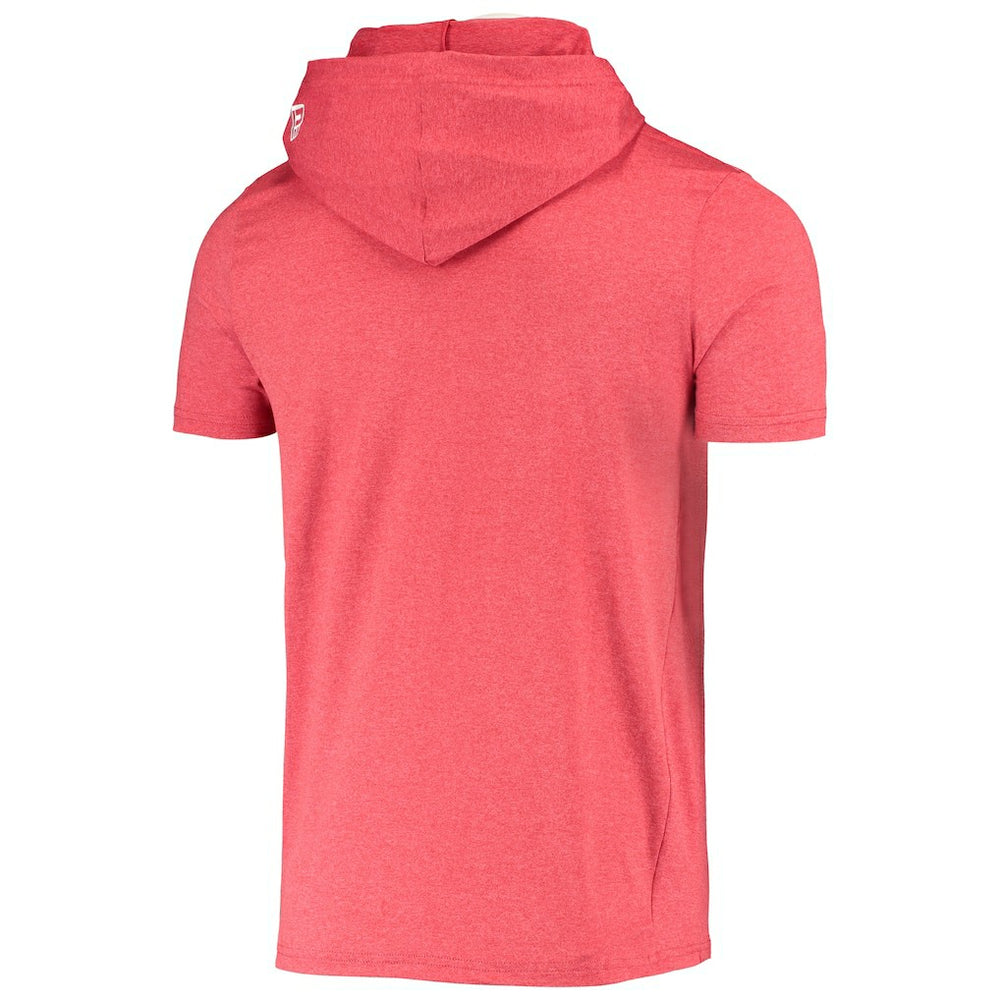 San Francisco 49ers New Era Team Brushed Hoodie T-Shirt - Heathered Red discount
