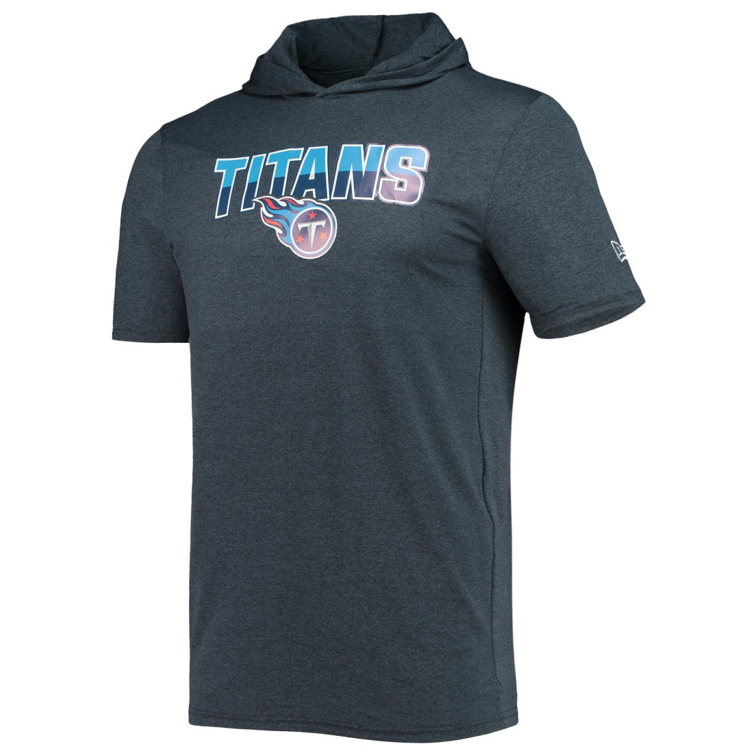 Tennessee Titans New Era Team Brushed Hoodie T-Shirt - Heathered Navy sale
