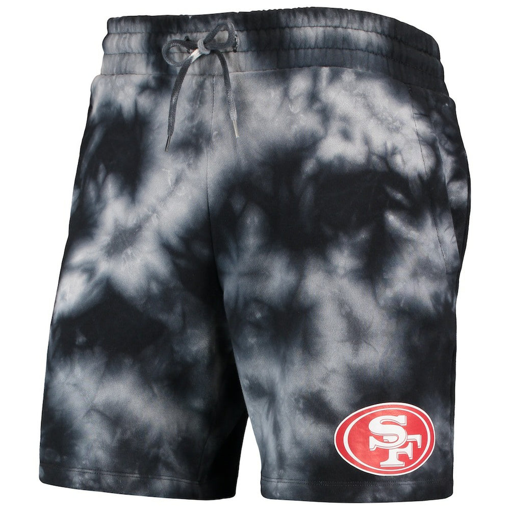 San Francisco 49ers New Era Tie-Dye Shorts - Black on sale