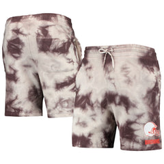 Cleveland Browns New Era Tie-Dye Shorts - Brown for sale