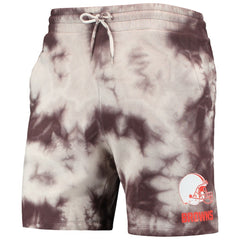 Cleveland Browns New Era Tie-Dye Shorts - Brown for sale