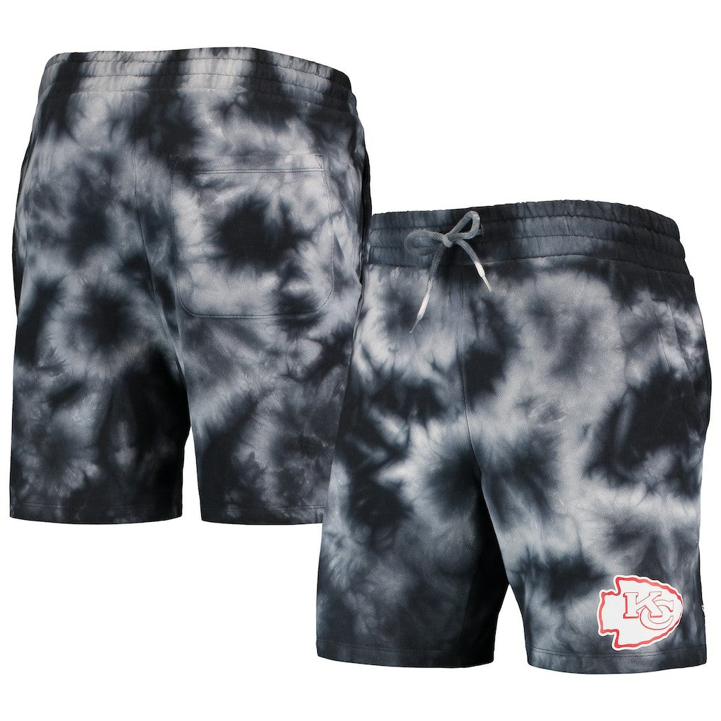 Kansas City Chiefs New Era Tie-Dye Shorts - Black on sale
