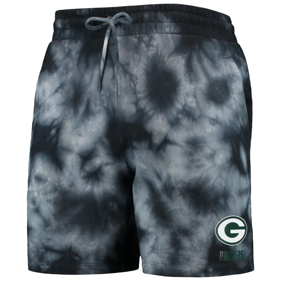 Green Bay Packers New Era Tie-Dye Shorts - Black online