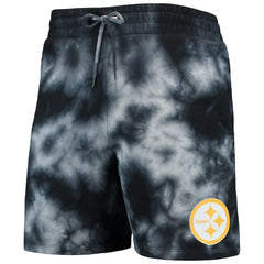 Pittsburgh Steelers New Era Tie-Dye Shorts - Black on sale