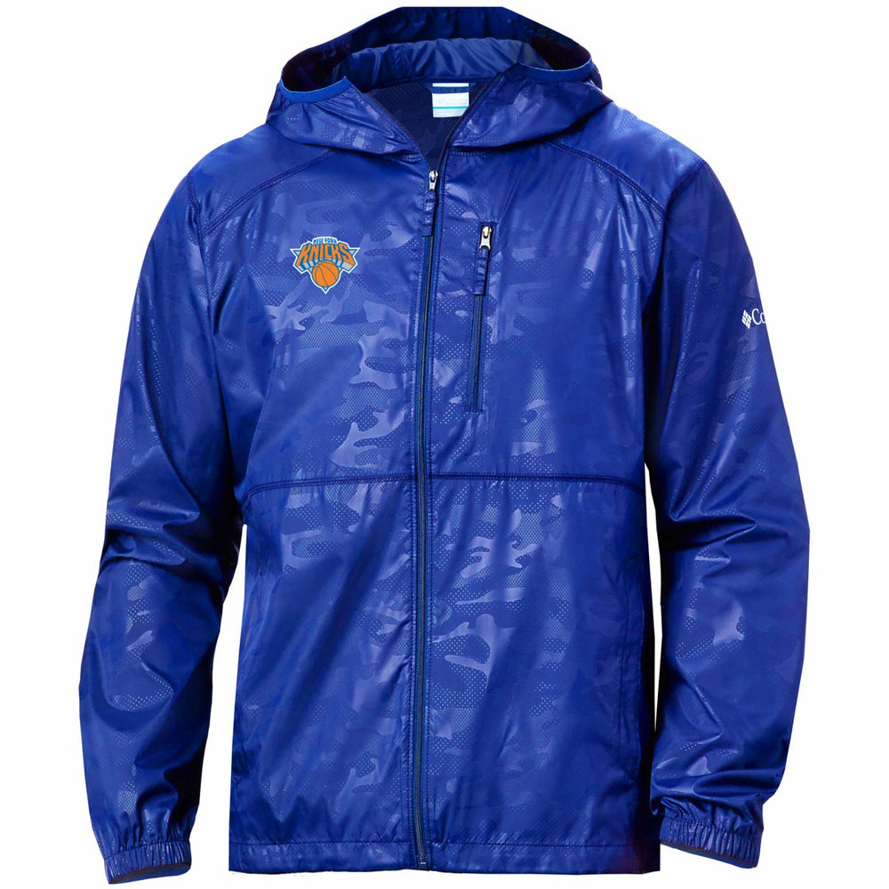 New York Knicks Camo Flash Forward Full-Zip Windbreaker Jacket - Blue | Columbia for sale