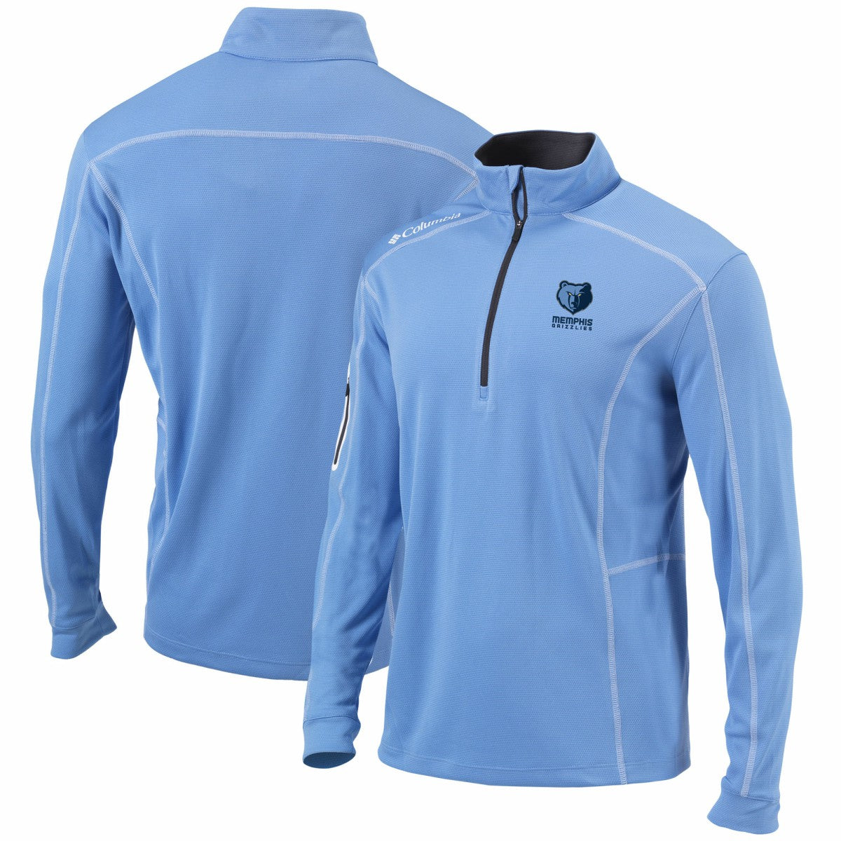 Memphis Grizzlies Shotgun Omni-Wick Quarter-Zip Pullover Jacket - Light Blue | Columbia for sale