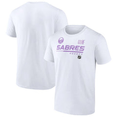 Buffalo Sabres NHL Hockey Fights Cancer T-Shirt White