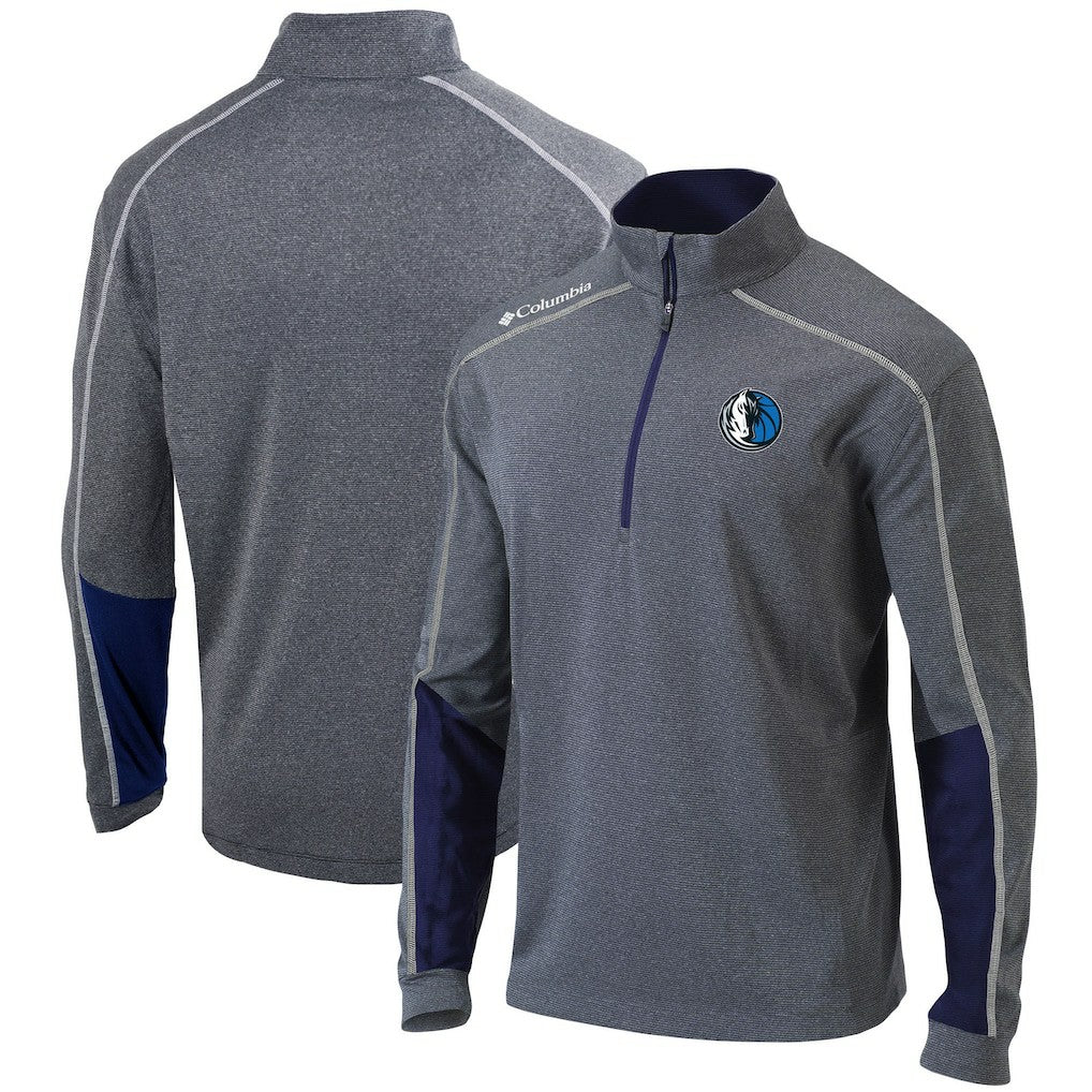 Dallas Mavericks Omni-Wick Shotgun 2.0 Quarter-Zip Pullover Top sale - Heathered Gray/Navy | Columbia online