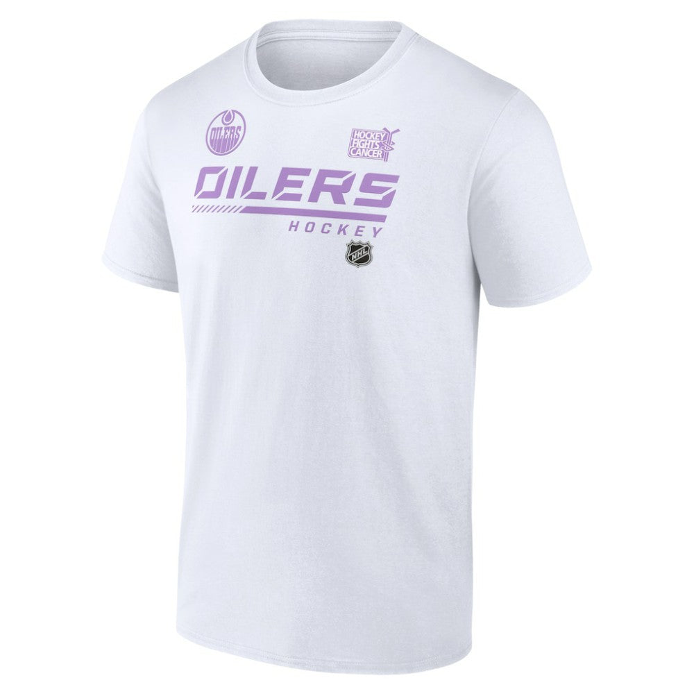Edmonton Oilers NHL Hockey Fights Cancer T-Shirt White