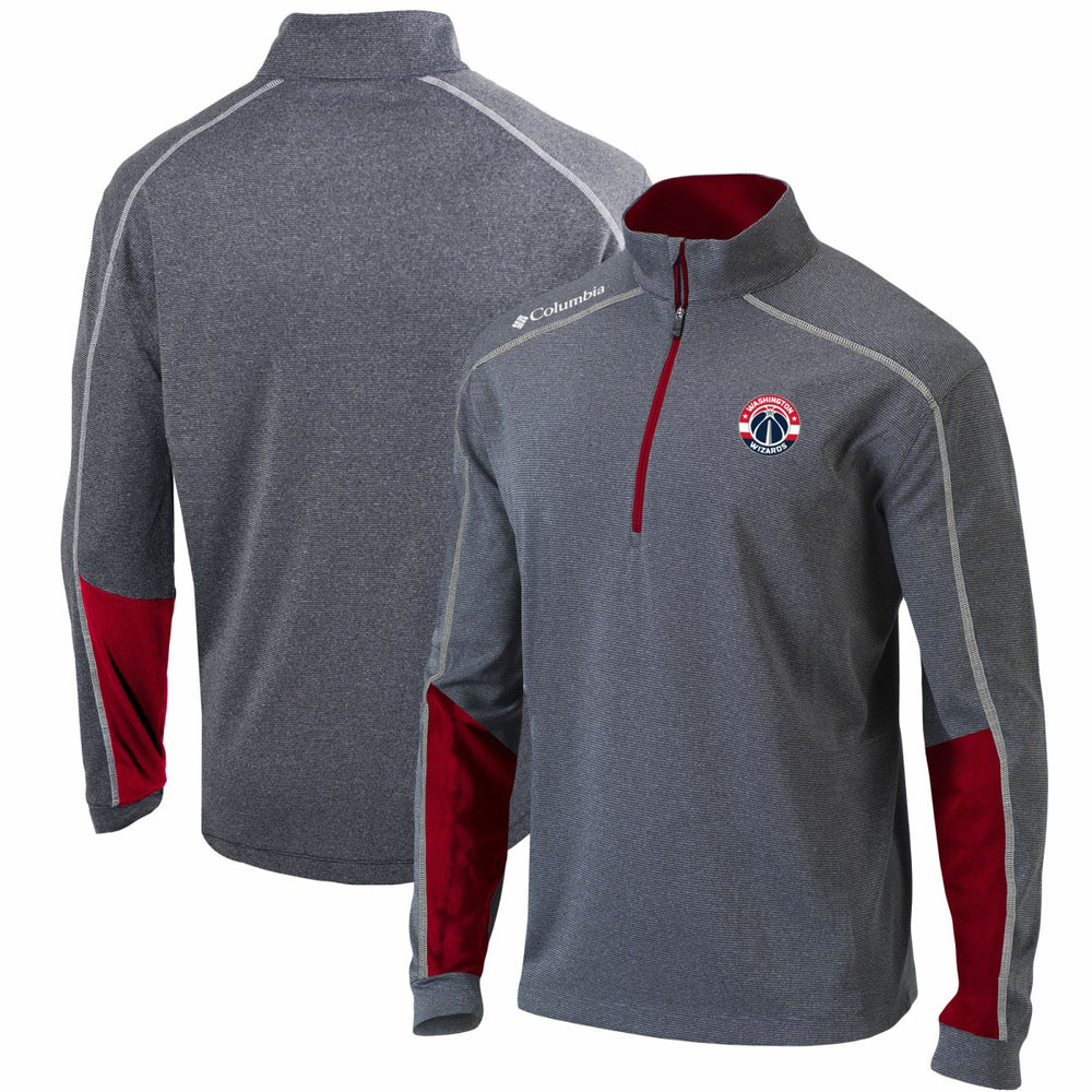 Washington Wizards Omni-Wick Shotgun 2.0 Quarter-Zip Pullover Top - Heathered Gray/Red | Columbia on sale