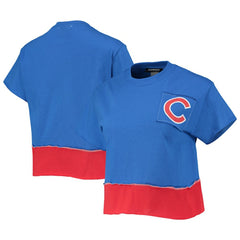 Chicago Cubs Refried Apparel Women's Cropped T-Shirt - Royal