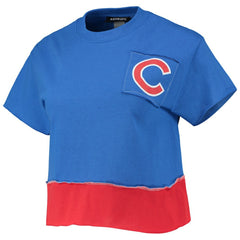 Chicago Cubs Refried Apparel Women's Cropped T-Shirt - Royal