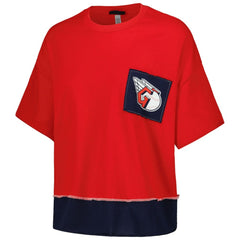 Cleveland Guardians Refried Apparel Women's Cropped T-Shirt - Red