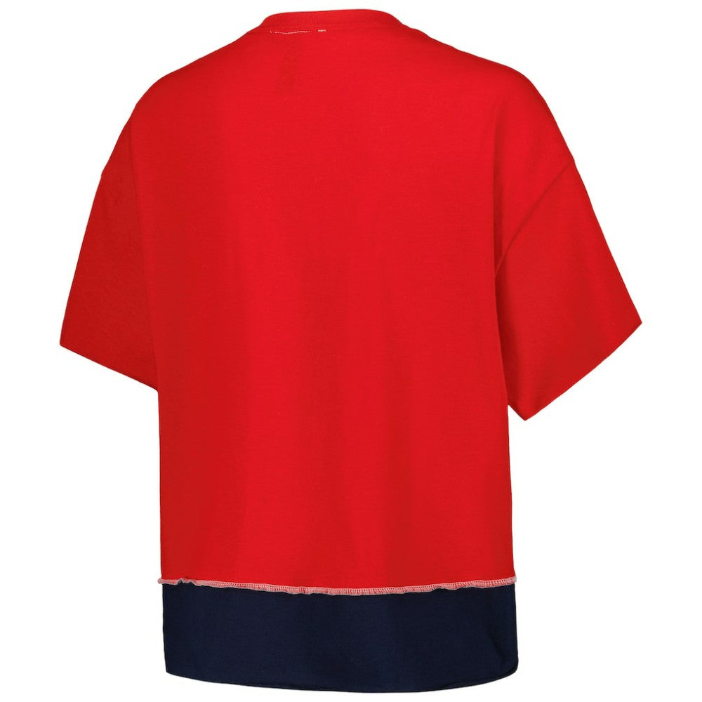 Cleveland Guardians Refried Apparel Women's Cropped T-Shirt - Red