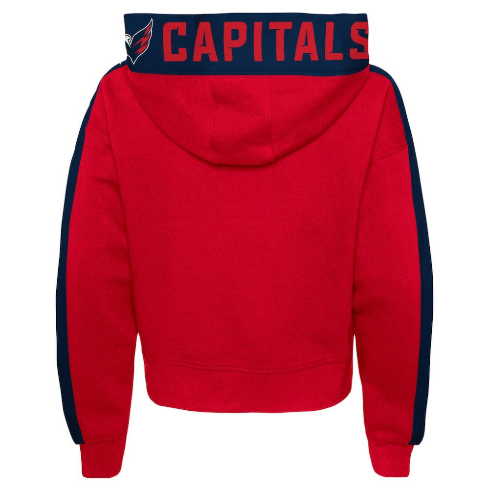 Washington Capitals Girls Youth Record Setter Pullover Hoodie Red
