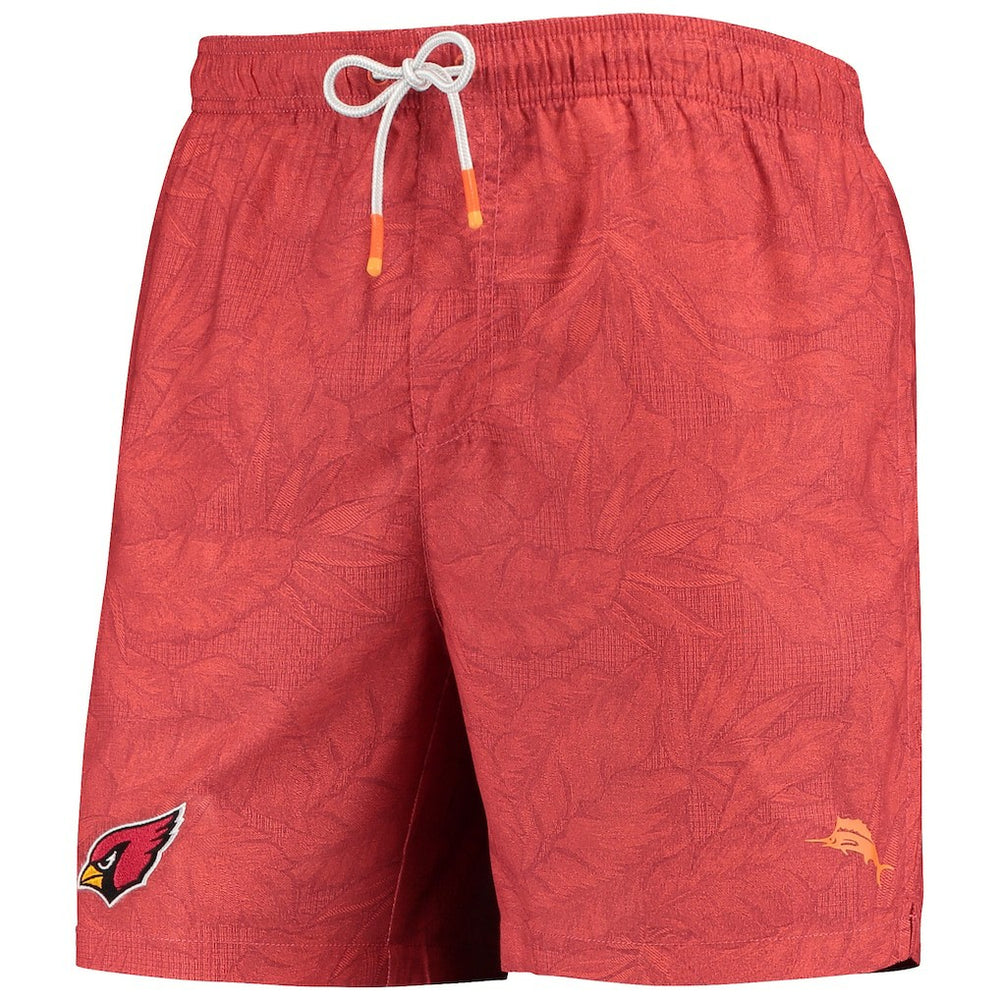 Arizona Cardinals Team Naples Layered Leaves Swim Trunks - Cardinal online