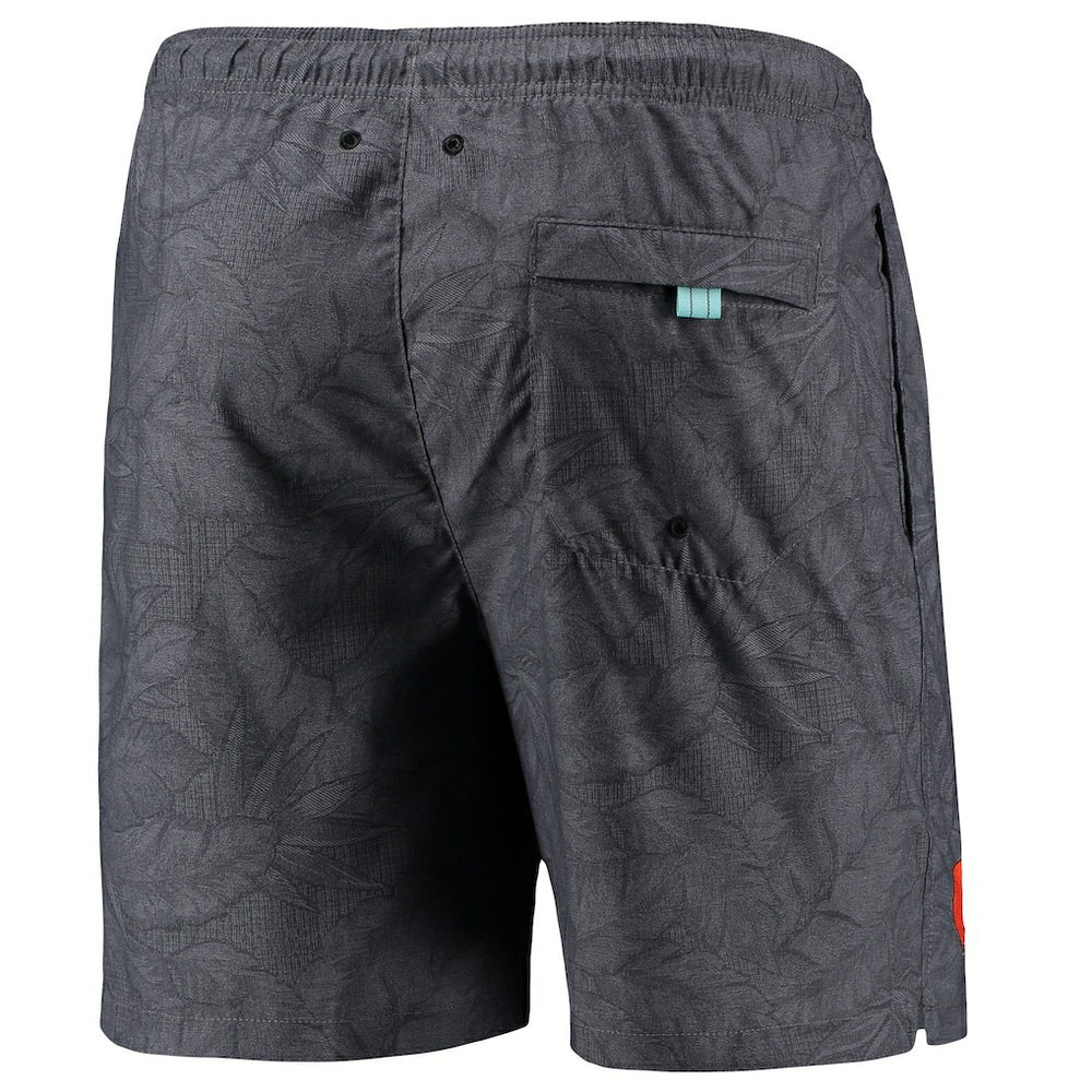 Cleveland Browns Naples Layered Leaves Swim Trunks - Black online