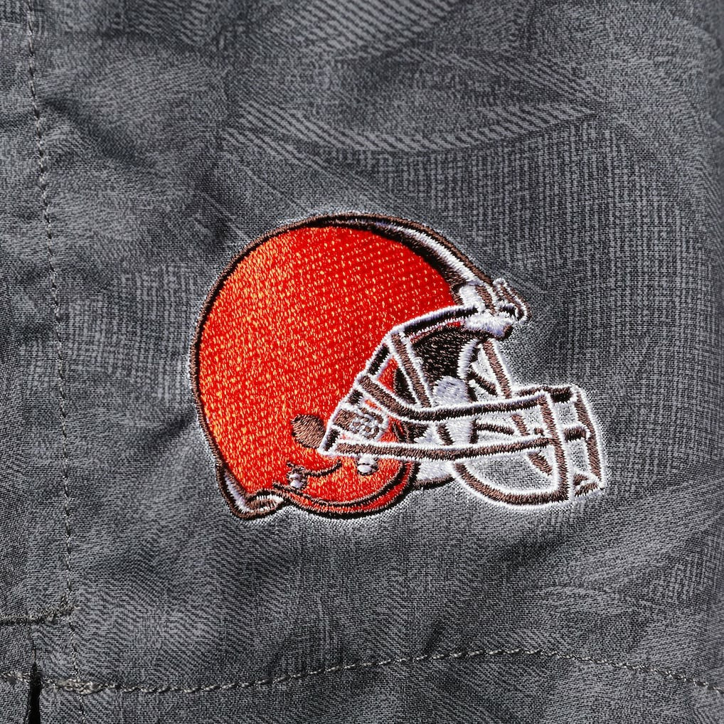 Cleveland Browns Naples Layered Leaves Swim Trunks - Black online