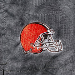 Cleveland Browns Naples Layered Leaves Swim Trunks - Black online