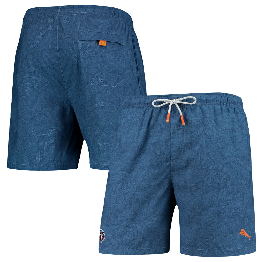 Tennessee Titans Naples Layered Leaves Swim Trunks - Navy cheap
