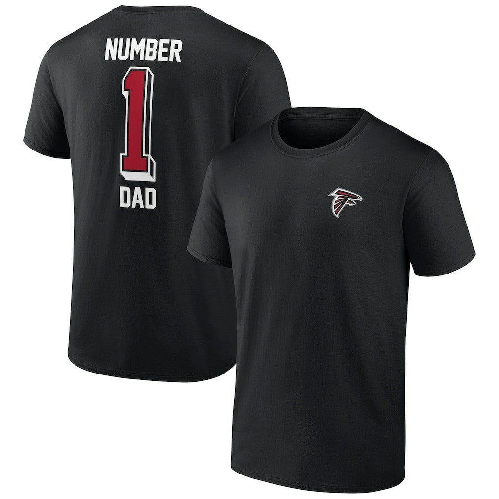 Atlanta Falcons Number One Dad T-Shirt - Black sale