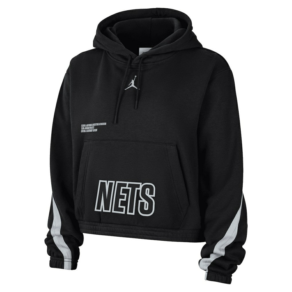 Brooklyn Nets Jordan Brand Women's Courtside Statement Edition Pullover Hoodie - Black outlet