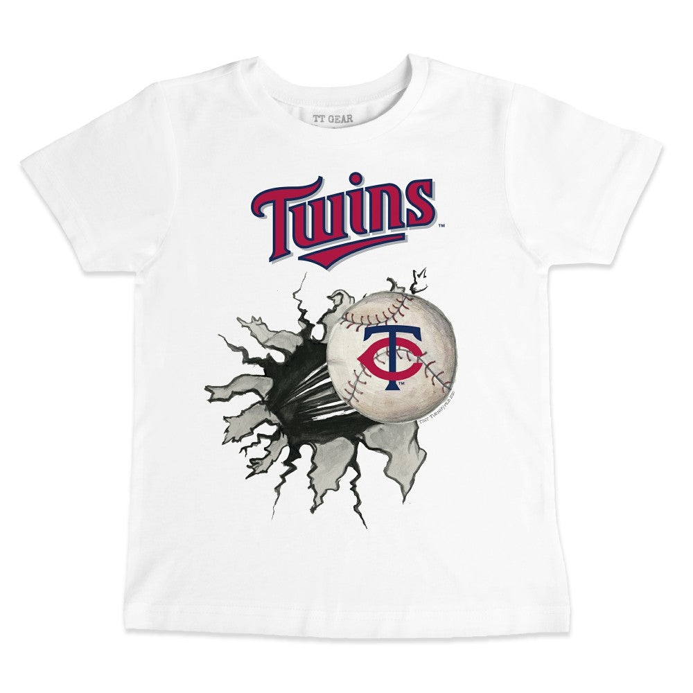 Minnesota Twins Tiny Turnip Youth Baseball Tear T-Shirt - White