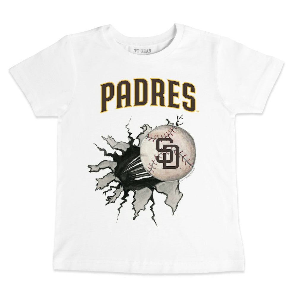 San Diego Padres Tiny Turnip Youth Baseball Tear T-Shirt - White