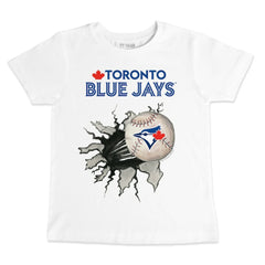 Toronto Blue Jays Tiny Turnip Youth Baseball Tear T-Shirt - White