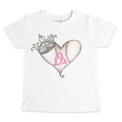 Baltimore Orioles Tiny Turnip Youth Baseball Tiara Heart T-Shirt - White