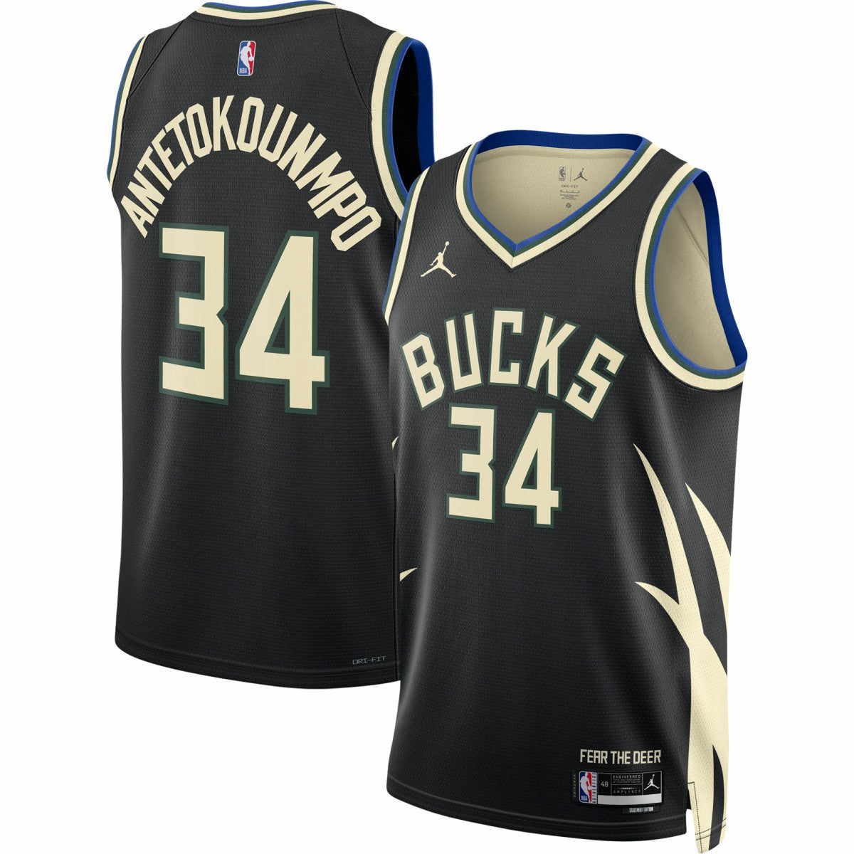 Giannis Antetokounmpo Milwaukee Bucks Jordan Brand Unisex Swingman Jersey - Statement Edition - Black outlet