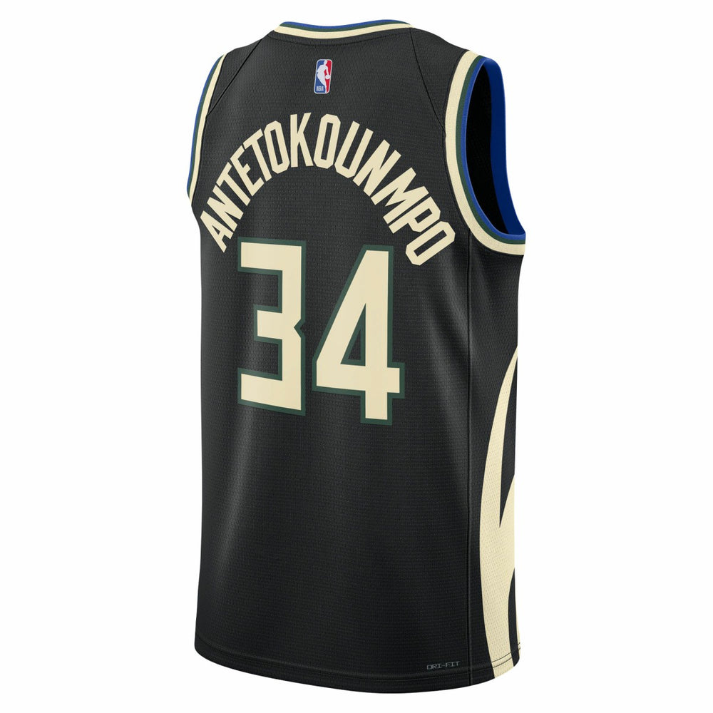 Giannis Antetokounmpo Milwaukee Bucks Jordan Brand Unisex Swingman Jersey - Statement Edition - Black outlet