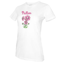 Philadelphia Phillies Tiny Turnip Women's Blooming Baseballs T-Shirt - White