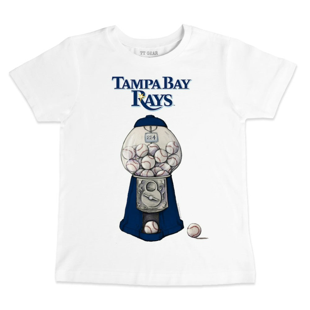Tampa Bay Rays Tiny Turnip Youth Gumball Machine T-Shirt - White