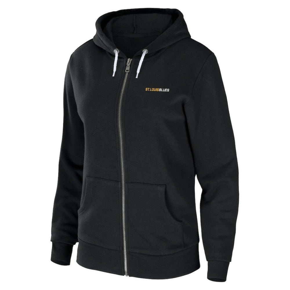 St. Louis Blues WEAR by Erin Andrews Women's Sponge Fleece Full-Zip Hoodie Black